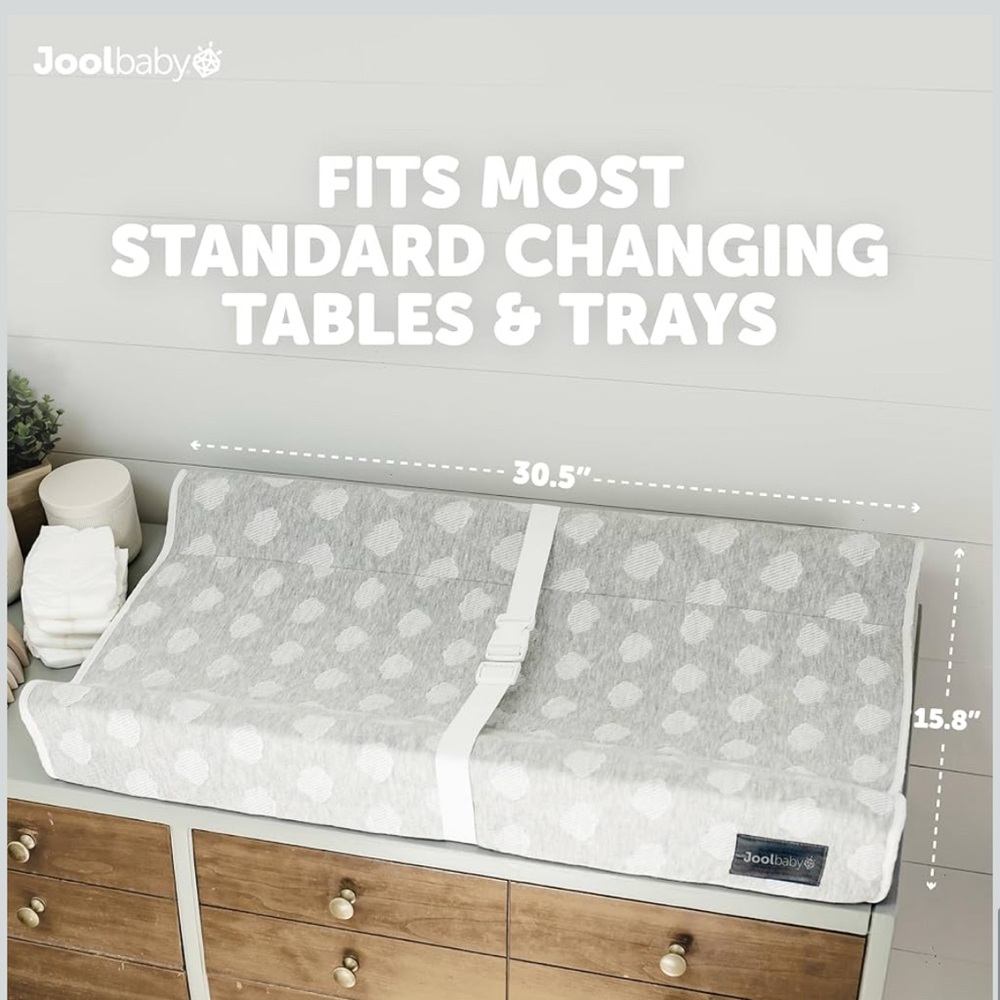 Gray Changing Pad Cover - Picture 3 of 4
